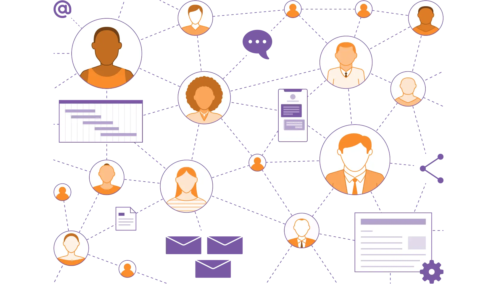 a conceptual representation of the marketing tools available in Private Practice SOftware