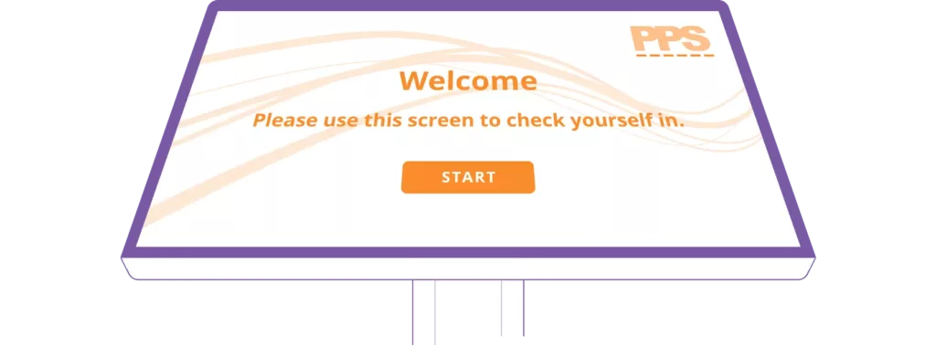 an example of the self-check-in feature in Private Practice Software showing the welcome screen